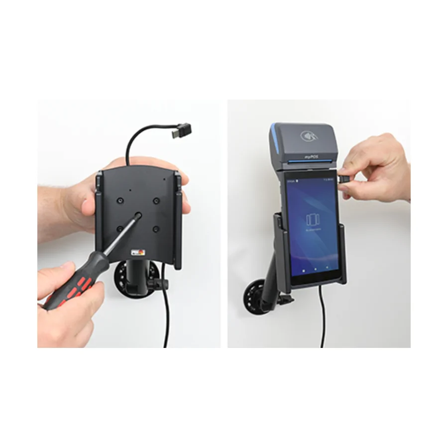 Bild 3 : 217106 : Brodit Halter Aktiv USB, 12/24V, für myPOS PRO, inkl. USB-Ladegerät