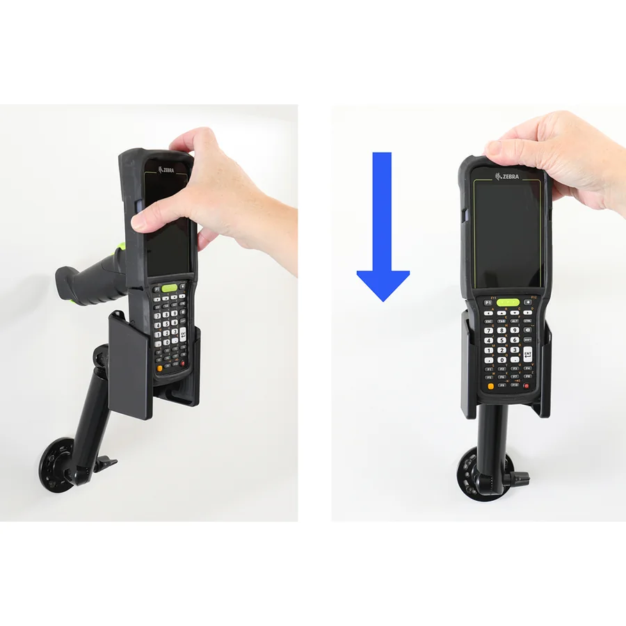 Bild 2 : 217202 : Brodit Scanner Halterung für ZEBRA MC3400, für Geräte mit Rubber Boot, Display sichtbar