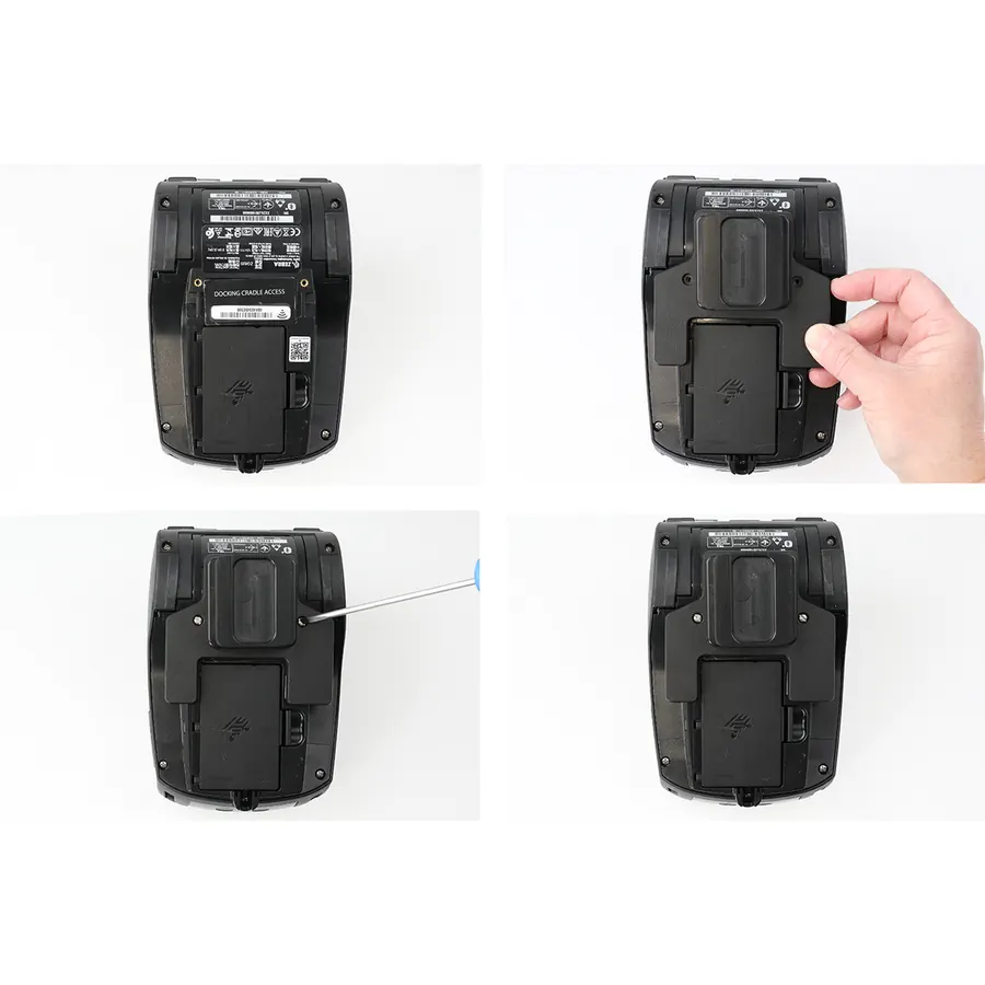 Bild 1 : 217243 : Brodit Drucker Halterung mit MultiMoveClip für ZEBRA ZQ620 Plus, mit Batteriefach-Zugang