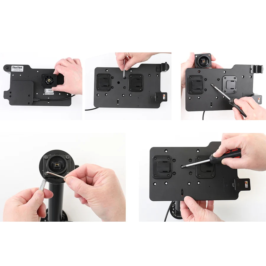 Bild 2 : 217247 : Brodit ModTek Dock (Grundhalter) für Android / Windows Smartphones, für Geräte mit einen USB-C Anschluss mit geringer Einbauhöhe