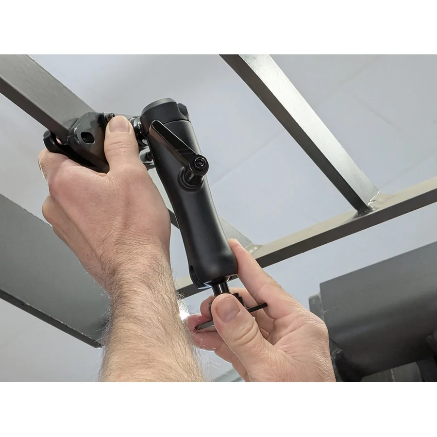 Bild 1 : 217268 : Brodit Grundhalterung / Sockelhalterung für Gabelstapler , Länge: 194mm, max Steg-Breite: 97mm, Kugelkopf: 20mm