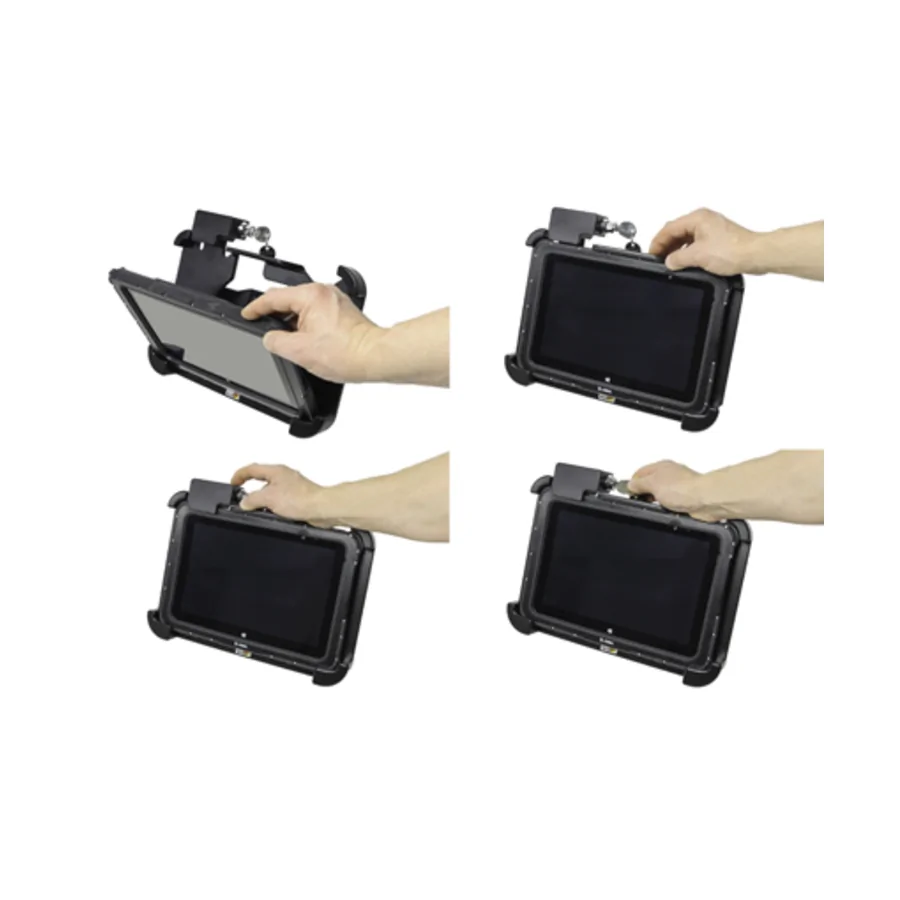 Bild 2 : 510810 : Brodit abschlie�barer Halter f�r PEPPERL+FUCHS TAB-IND10, Extra Stabil, f�r Ger�te ohne Scanner, aber mit Gummi-Rahmen und mit oder ohne Erweiterungsmodul / Handschlaufe Schl�ssel