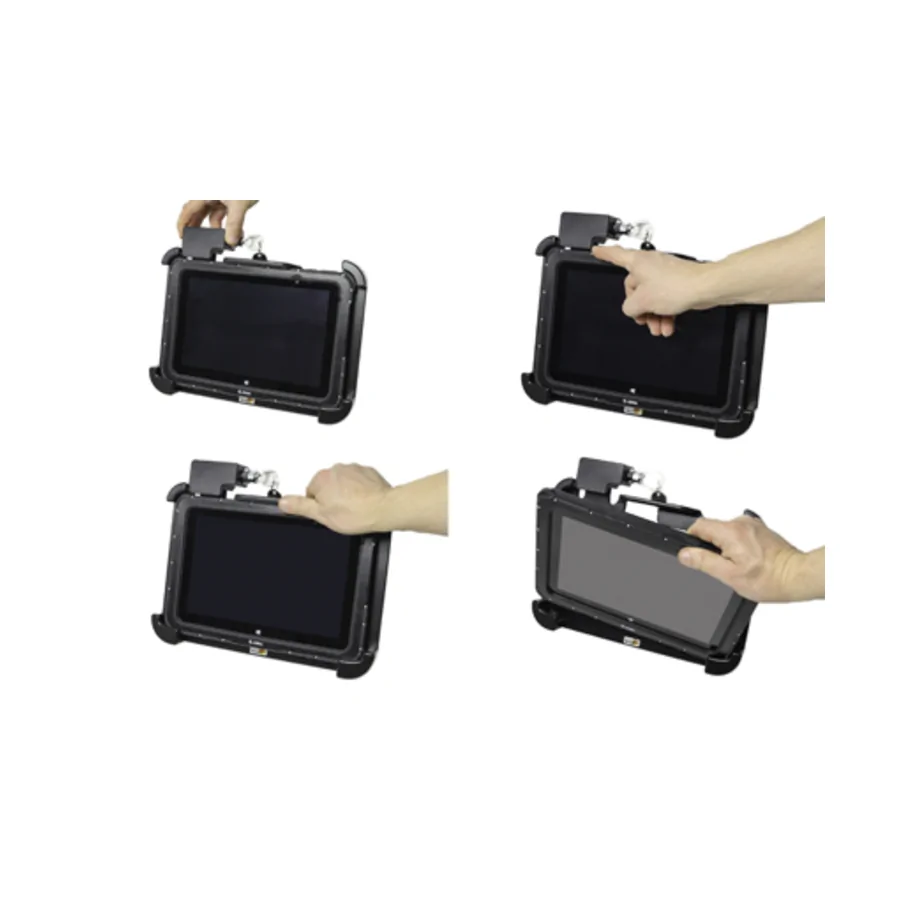 Bild 3 : 510810 : Brodit abschlie�barer Halter f�r PEPPERL+FUCHS TAB-IND10, Extra Stabil, f�r Ger�te ohne Scanner, aber mit Gummi-Rahmen und mit oder ohne Erweiterungsmodul / Handschlaufe Schl�ssel