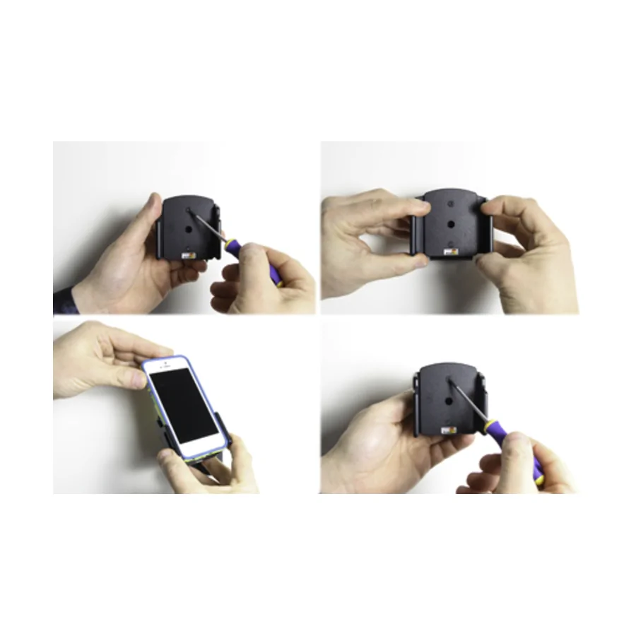 Bild 1 : 511428 : Brodit einstellbarer Halter (seitlich) für APPLE iPhone SE, für dünne Schutzhüllen, max. Breite: 62-77mm, Dicke: 6-10mm