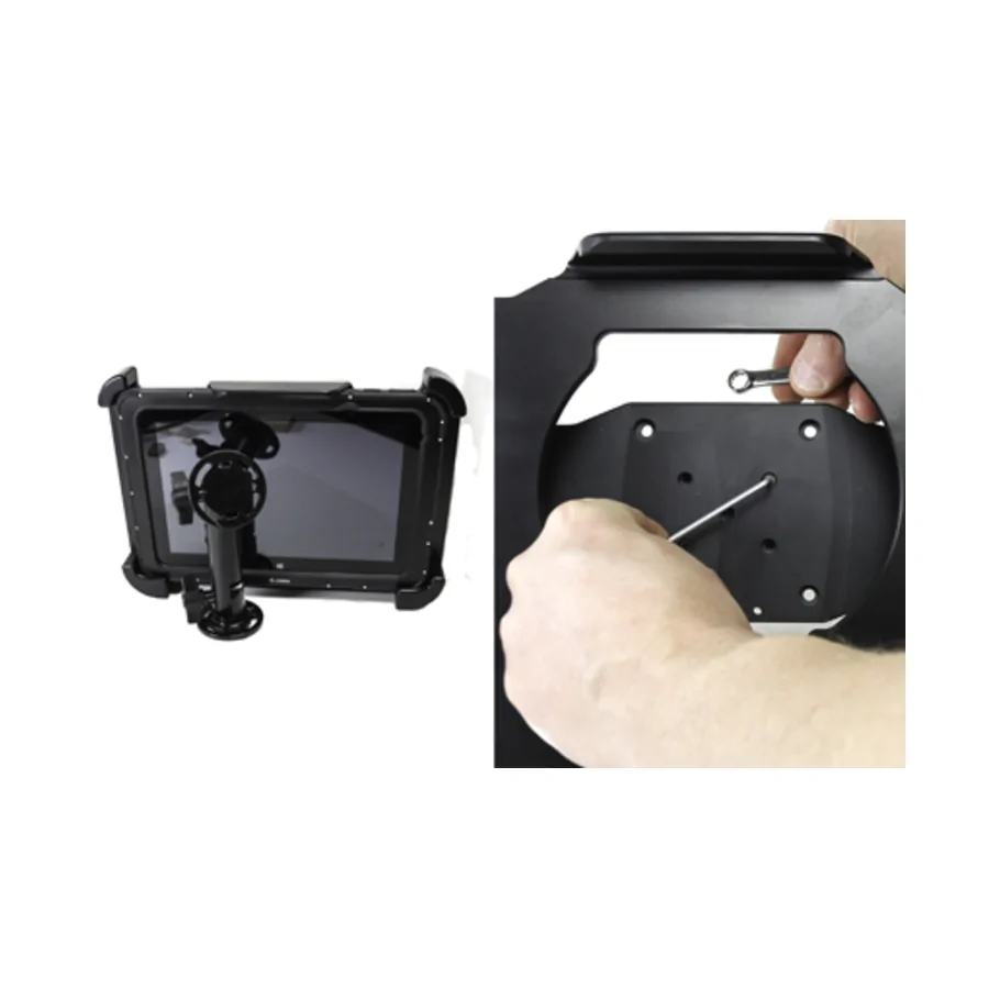 Bild 1 : 511914 : Brodit Halter f�r ZEBRA ET50 10.1, Extra Stabil, f�r Ger�te ohne Scanner, aber mit Gummi-Rahmen und mit oder ohne Erweiterungsmodul / Handschlaufe