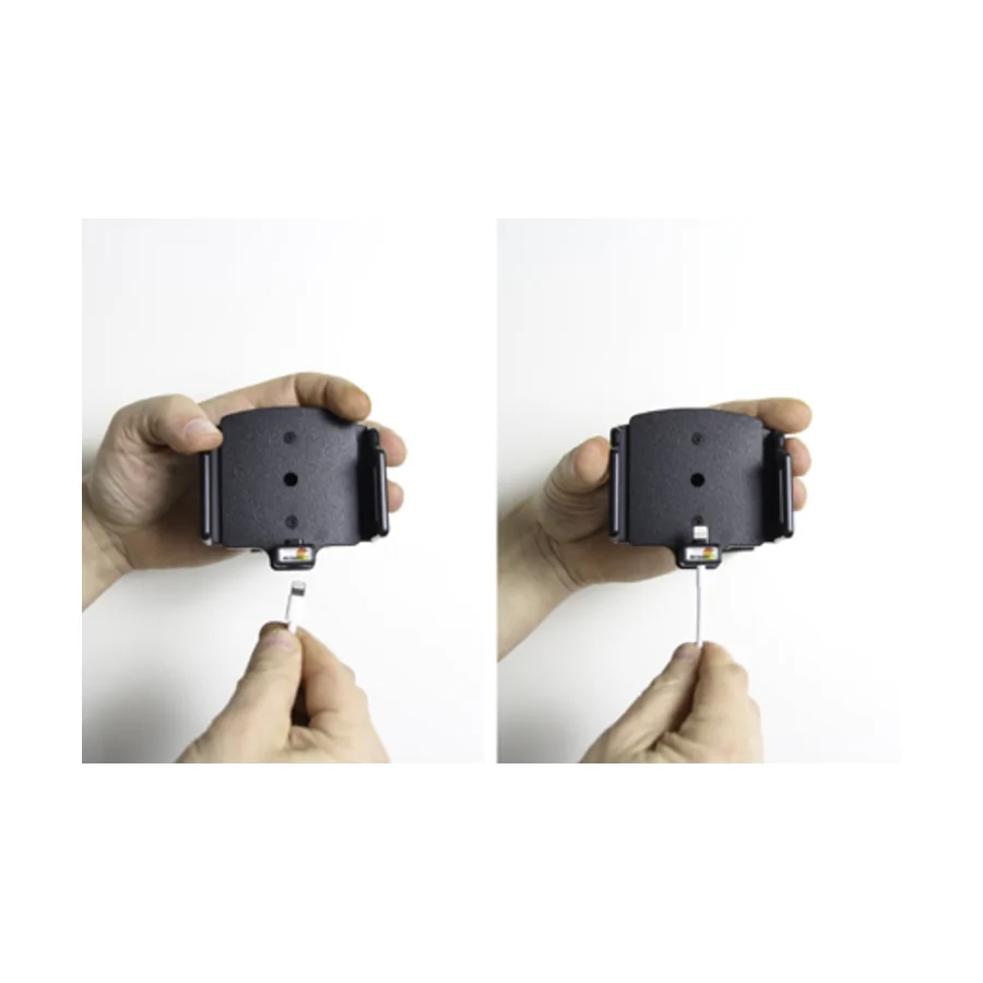 Bild 2 : 514667 : Brodit einstellbarer Halter (seitlich) f�r APPLE iPhone 6 Plus, f�r Schutzh�llen, max: Breite 75-89mm, Dicke: 2-10mm, Achtung: Nur f�r die Aufnahme des abgebildeten Original Kabel (Apple MQUE2ZM/A mit Lightning Anschluss) vorgesehen!