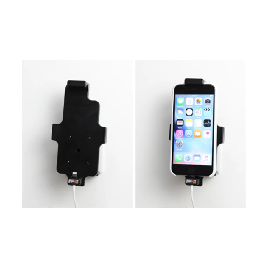 Bild 4 : 514796 : Brodit Halter (Befestigung oben) f�r APPLE iPhone 7, f�r Schutzh�llen, max: H�he 137-144mm Breite bis 75mm, Dicke: 2-11mm, Achtung: Nur f�r die Aufnahme des abgebildeten Original Kabel (Apple MQUE2ZM/A mit Lightning Anschluss) vorgesehen!