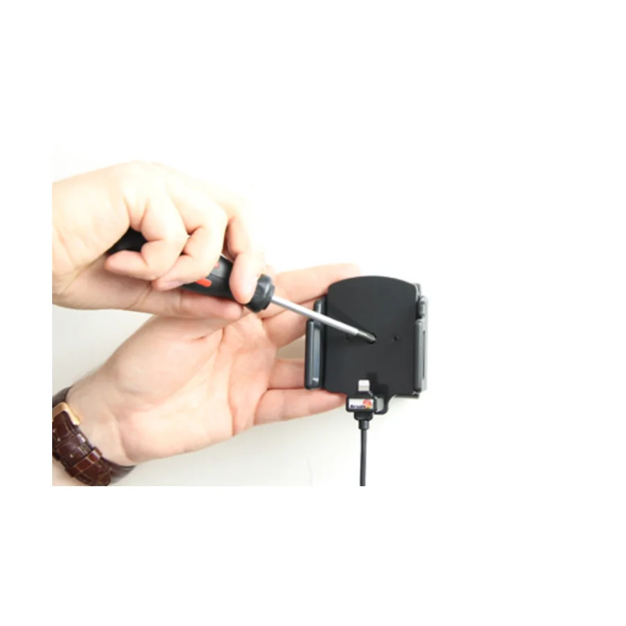 Bild 3 : 521502 : Brodit einstellbarer Halter (seitlich) Aktiv USB, 12/24V, f�r APPLE iPhone SE, f�r Schutzh�llen, max: Breite 62-77mm, Dicke: 6-10mm