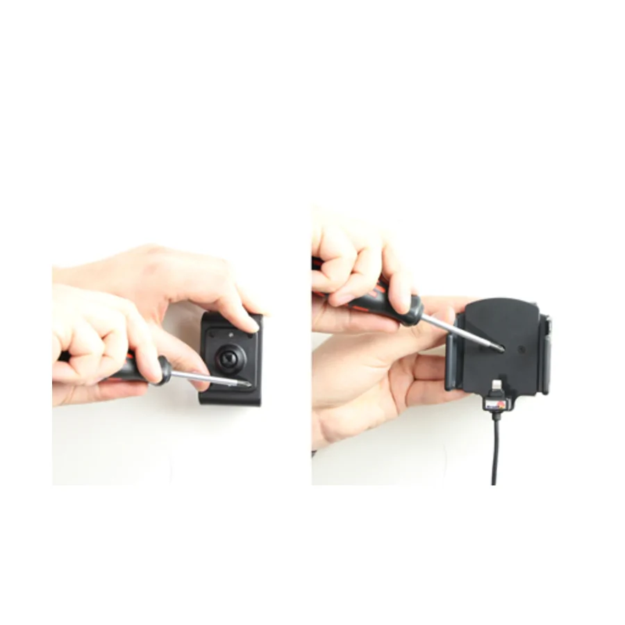 Bild 3 : 521504 : Brodit einstellbarer Halter (seitlich) Aktiv USB, 12/24V, für APPLE iPhone SE, für Schutzhüllen, max: Breite 62-77mm, Dicke: 9-13mm