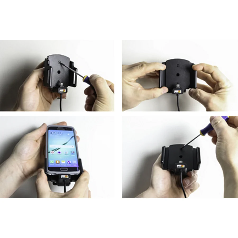 Bild 2 : 521621 : Brodit einstellbarer Halter Aktiv USB f�r ZTE Blade A3 (2020), Micro USB