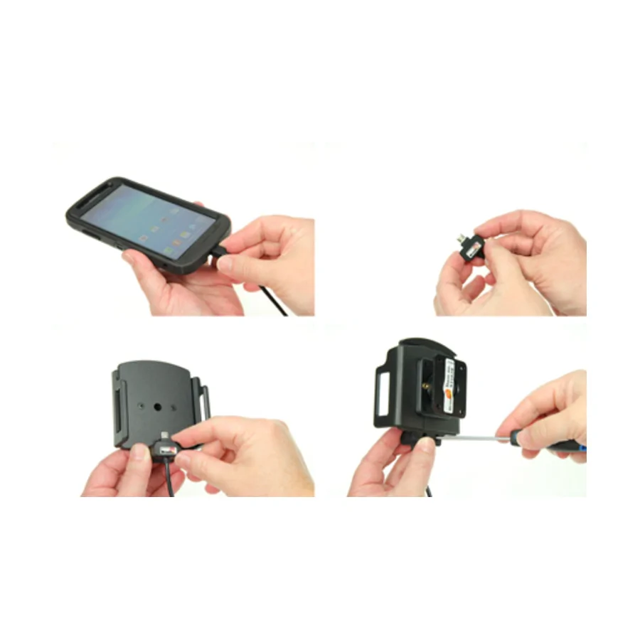 Bild 1 : 521628 : Brodit einstellbarer Halter Aktiv USB f�r HUAWEI Y7 (2019) , Micro USB,