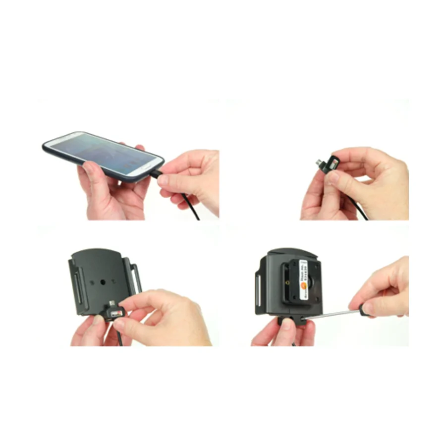 Bild 1 : 521629 : Brodit einstellbarer Halter Aktiv USB f�r ZTE Axon Elite, Micro USB