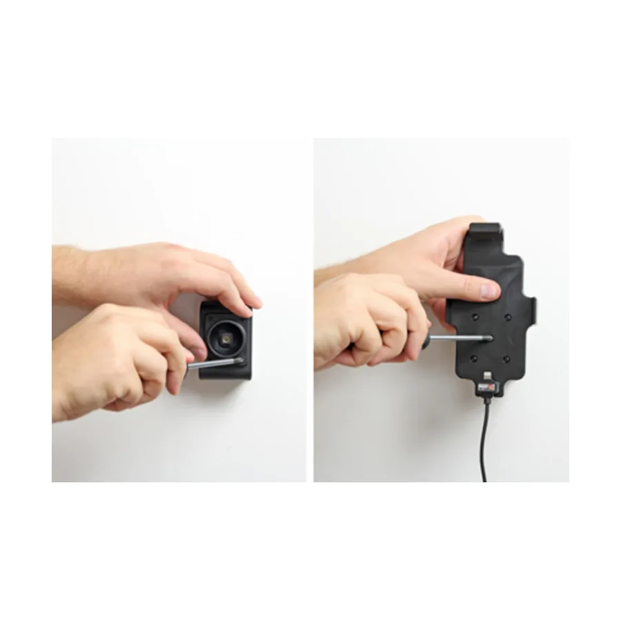 Bild 2 : 521662 : Brodit Halter (Befestigung oben) Aktiv USB, 12/24V, f�r APPLE iPhone 7, f�r Schutzh�llen, max: H�he 137-144mm, Breite bis 75mm, Dicke: 2-11mm
