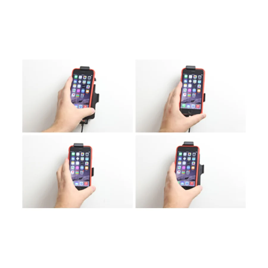 Bild 3 : 521662 : Brodit Halter (Befestigung oben) Aktiv USB, 12/24V, f�r APPLE iPhone 7, f�r Schutzh�llen, max: H�he 137-144mm, Breite bis 75mm, Dicke: 2-11mm