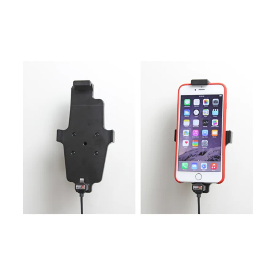 Bild 4 : 521663 : Brodit Halter (Befestigung oben) Aktiv USB, 12/24V, f�r APPLE iPhone 6S Plus, f�r Schutzh�llen, max: H�he 160-175mm, Breite bis 88mm, Dicke: 2-11mm