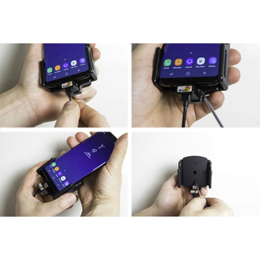 Bild 2 : 521844 : Brodit einstellbarer Halter (seitlich) Aktiv USB-C, 12/24V, f�r NOKIA XR21