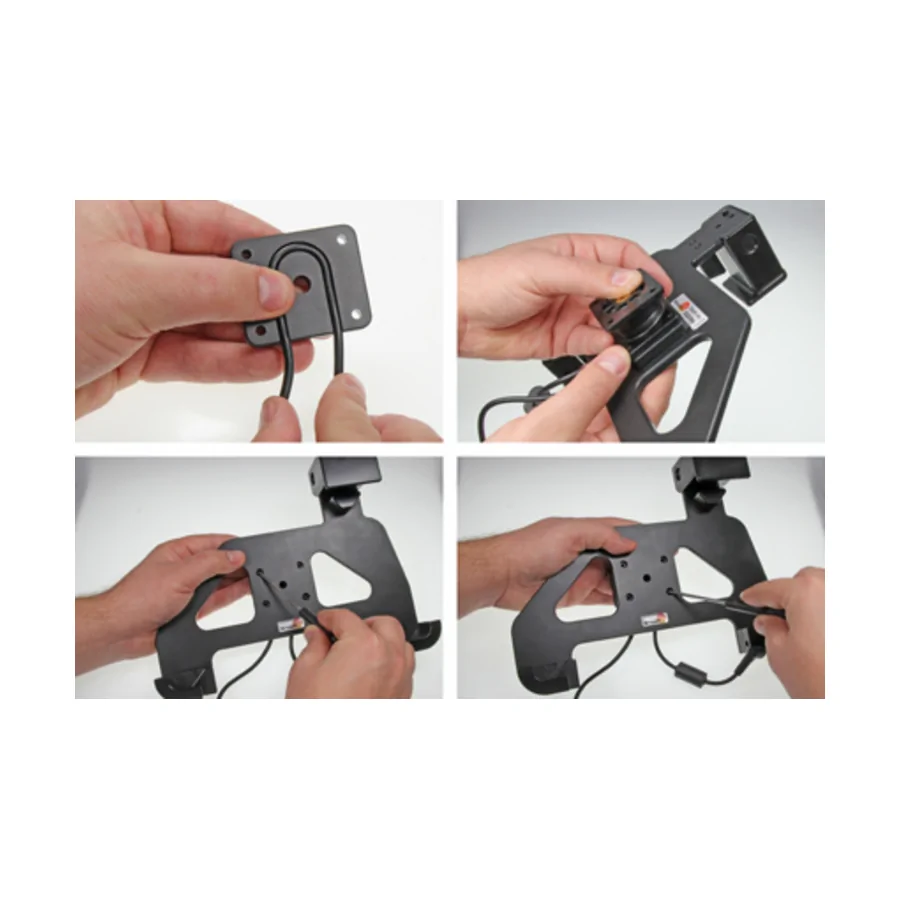 Bild 1 : 522706 : Brodit Halter mit Verriegelung für GETAC T800, mit Kabelbefestigung für Original Getac Zigarettenanzünderkabel
