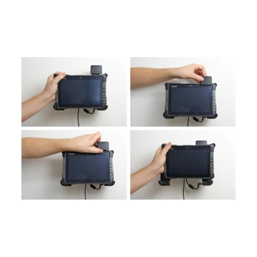 Bild 3 : 522706 : Brodit Halter mit Verriegelung für GETAC T800, mit Kabelbefestigung für Original Getac Zigarettenanzünderkabel