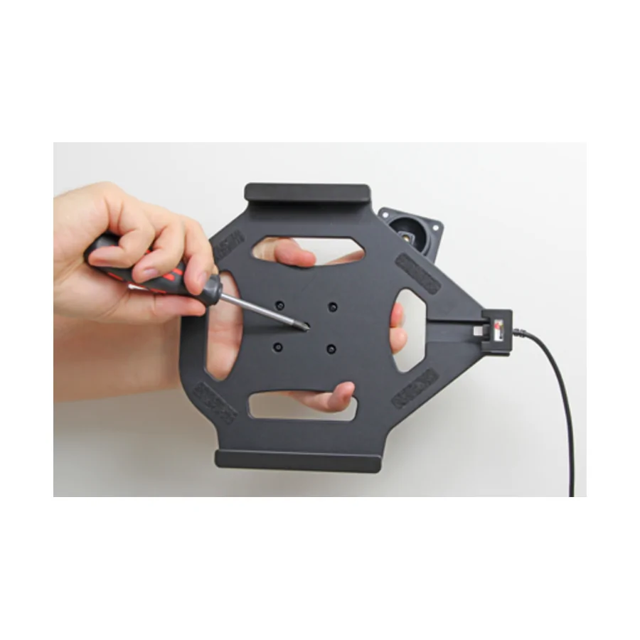 Bild 1 : 527600 : Brodit Halter Aktiv, mit Festanschluss, 12/24V, für APPLE iPad (2018), NUR für Geräte mit Otterbox Defender Hülle!
