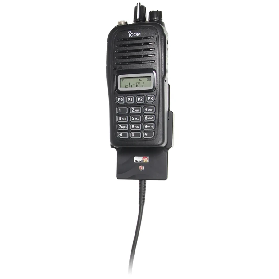 Bild 1 : 532677 : Brodit Halter Aktiv, mit Festanschluss, 12/24V, f�r ICOM IC-F2000