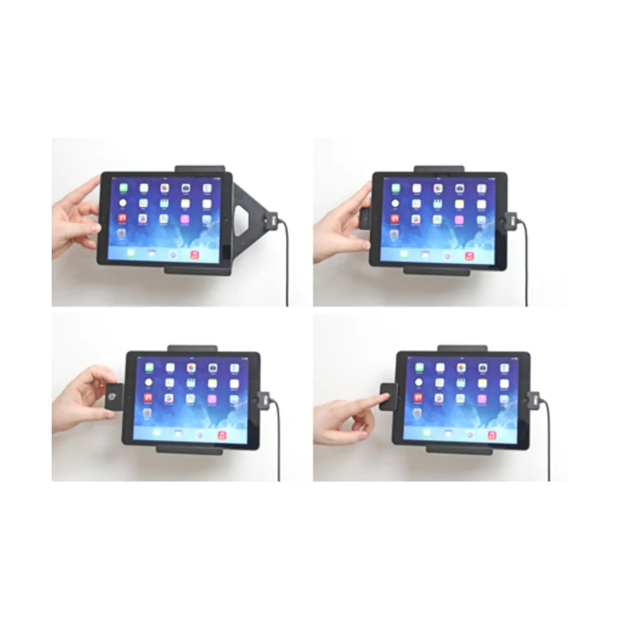 Bild 2 : 536577 : Brodit abschließbarer Halter Aktiv, mit Festanschluss, 12/24V, für APPLE iPad (2017)