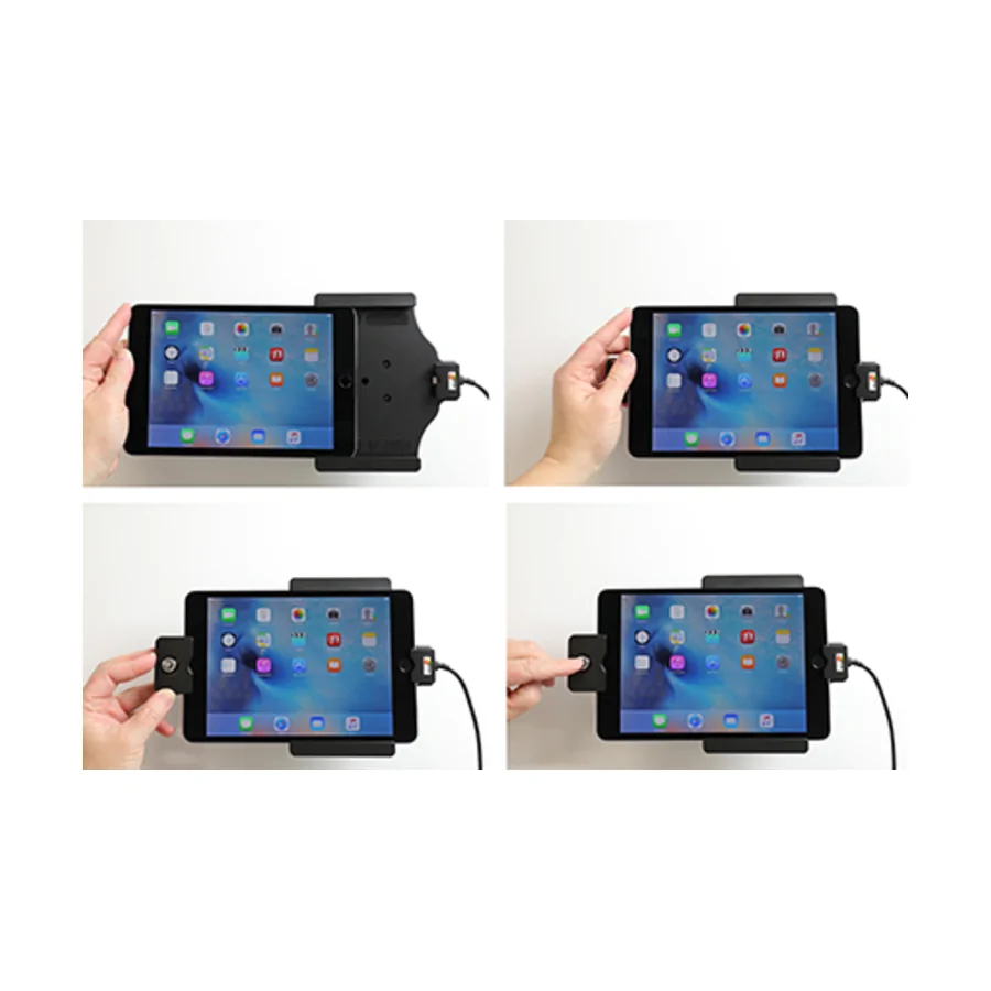 Bild 2 : 536793 : Brodit abschließbarer Halter Aktiv, mit Festanschluss, 12/24V, für APPLE iPad Mini 4