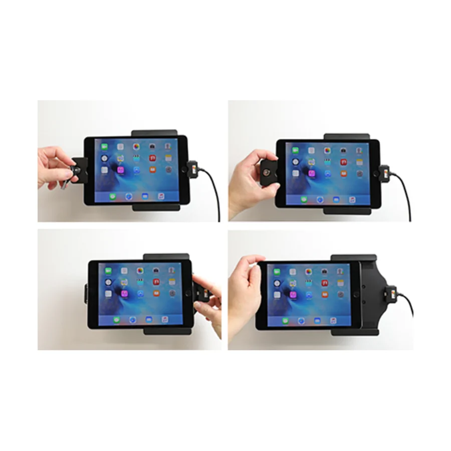 Bild 3 : 536793 : Brodit abschließbarer Halter Aktiv, mit Festanschluss, 12/24V, für APPLE iPad Mini 4