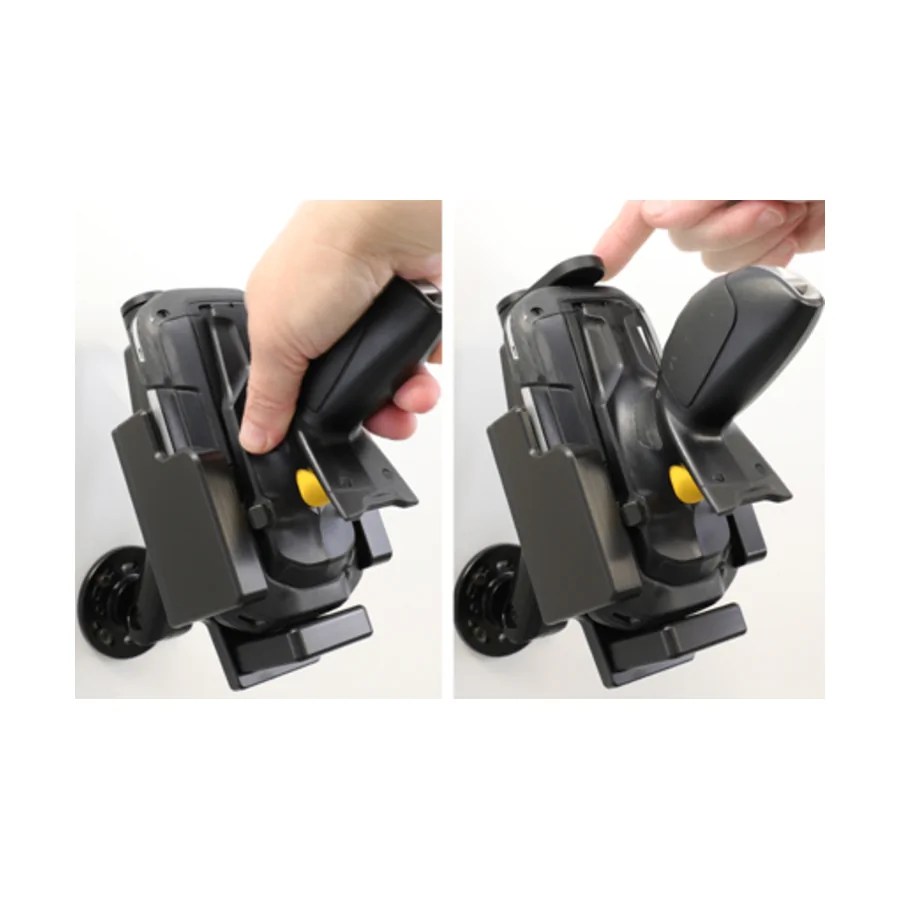 Bild 2 : 710138 : Brodit Halter für ZEBRA TC70, für Geräte mit Pistolengriff, mit schwenkbarer oberer Halterung, Pistolengriff nach vorne