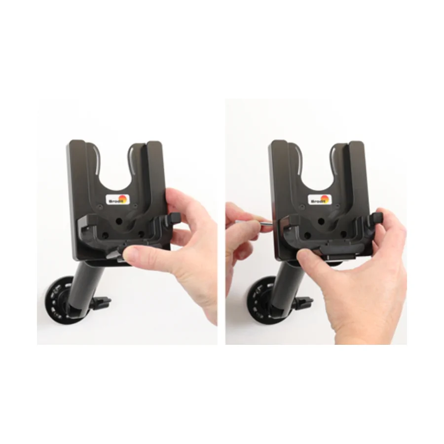 Bild 1 : 710158 : Brodit Halter für M3 MOBILE SM15 , NUR für Geräte mit original Bumper + Pistolengriff! / mit Vibrationsdämpfern