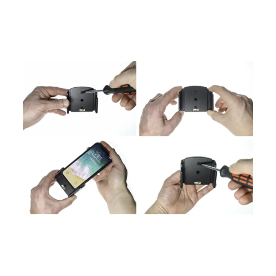 Bild 1 : 711013 : Brodit einstellbarer Halter (seitlich) f�r APPLE iPhone 11, f�r Schutzh�llen, max: Breite 70-83mm, Dicke: 2-10mm