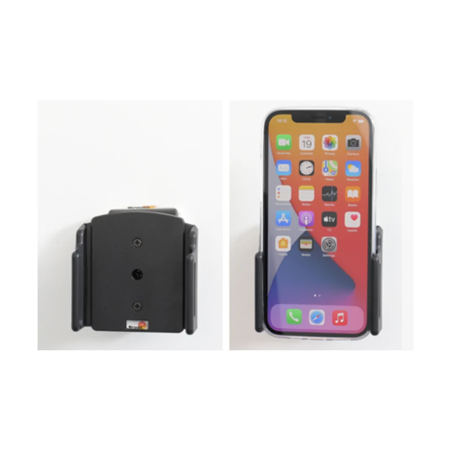 Bild 4 : 711239 : Brodit einstellbarer Halter (seitlich) f�r APPLE iPhone 16 Pro, f�r Schutzh�llen, max: Breite 70-83mm, Dicke: 6-10mm