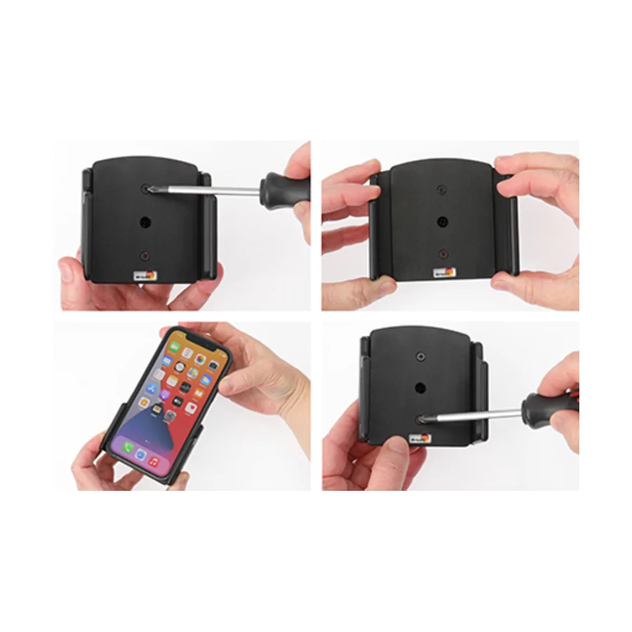Bild 1 : 711368 : Brodit einstellbarer Halter (seitlich) f�r APPLE iPhone 12, f�r dickere Schutzh�llen, max: Breite 75-89mm, Dicke: 8-12mm