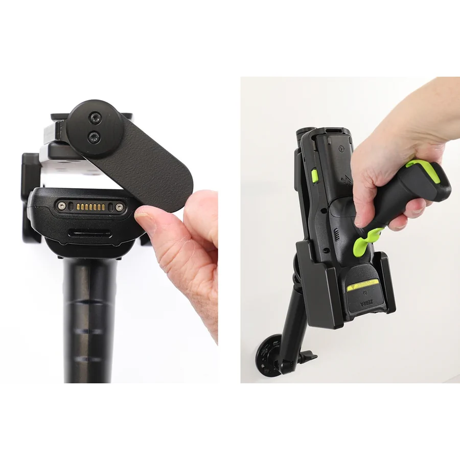 Bild 3 : 711426 : Brodit Scanner Halterung für ZEBRA MC3400, mit schwenkbarer oberer Fixierung, Display zum Halter