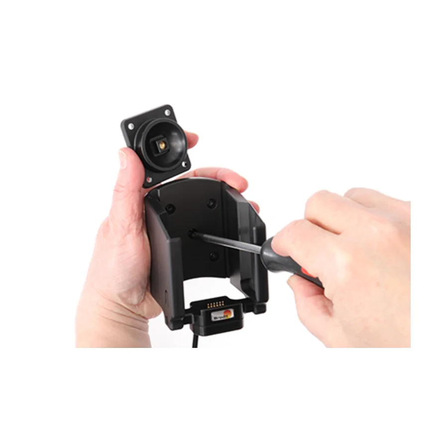 Bild 1 : 712223 : Brodit Halter Aktiv, 12/24V, für CIPHERLAB RK95, passt mit als auch ohne Pistolengriff, Ladung über Pogo-Pins