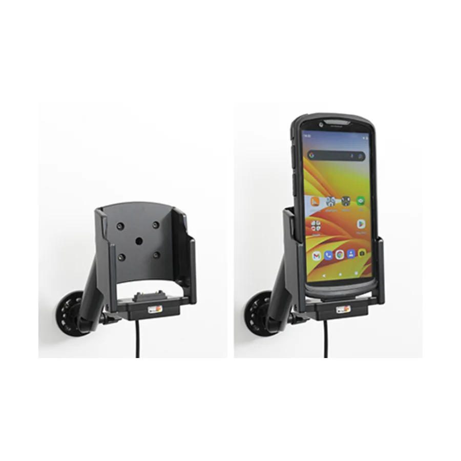 Bild 4 : 712357 : Brodit Halter Aktiv, 12/24V, für ZEBRA TC58, nur für Geräte MIT Mobilis Case 065021, Ladung über Pogo-Pins