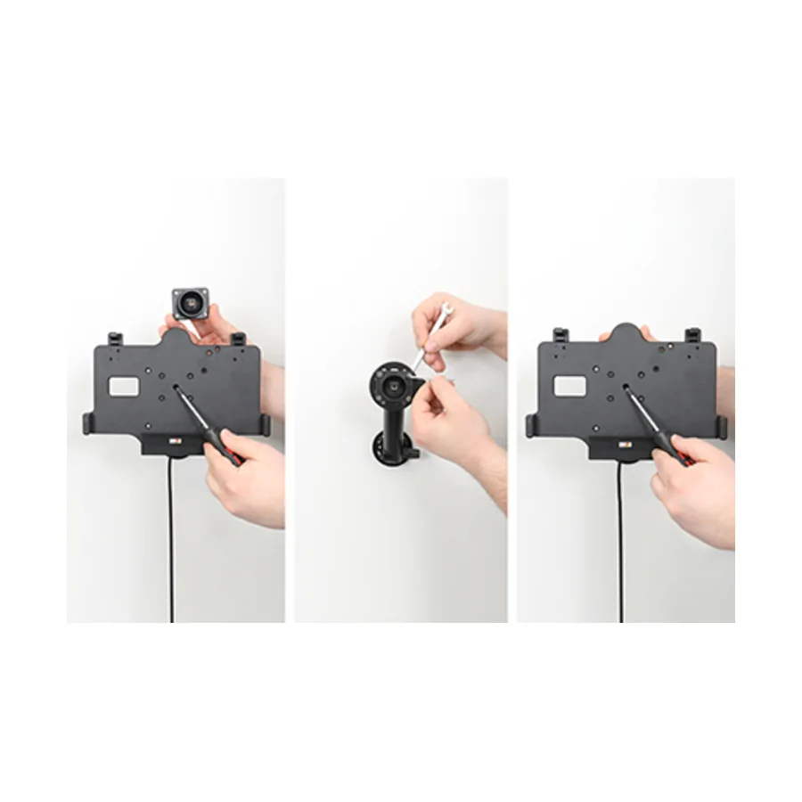 Bild 1 : 712386 : Brodit Halter Aktiv, 12/24V, f�r SAMSUNG Galaxy Tab Active 3, Horizontal, passt f�r Ger�te mit Original H�lle, Ladung �ber Pogo-Pins