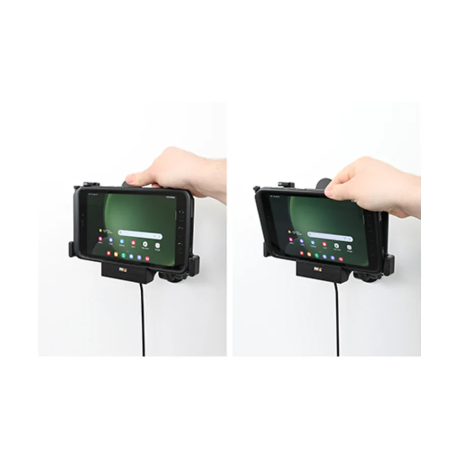 Bild 3 : 712386 : Brodit Halter Aktiv, 12/24V, f�r SAMSUNG Galaxy Tab Active 3, Horizontal, passt f�r Ger�te mit Original H�lle, Ladung �ber Pogo-Pins
