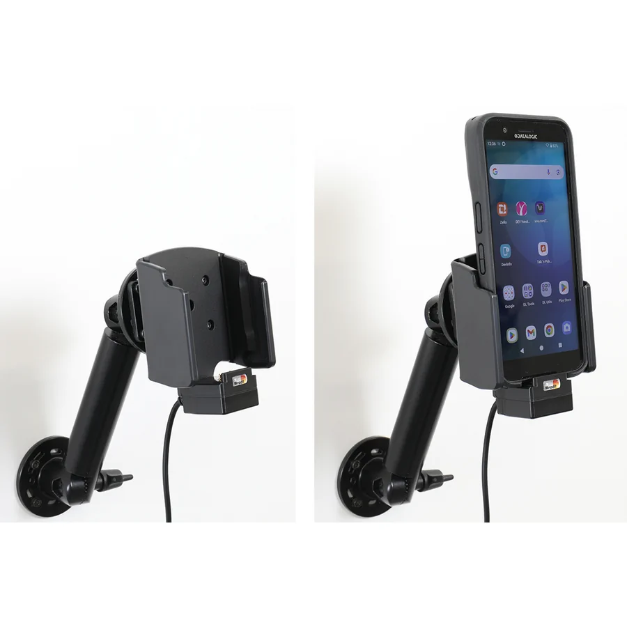 Bild 4 : 712430 : Brodit Halter Aktiv, 12/24V, für DATALOGIC Memor 12-17, Ladung über Pogo-Pins, NUR für Geräte mit Original RUBBER BOOT
