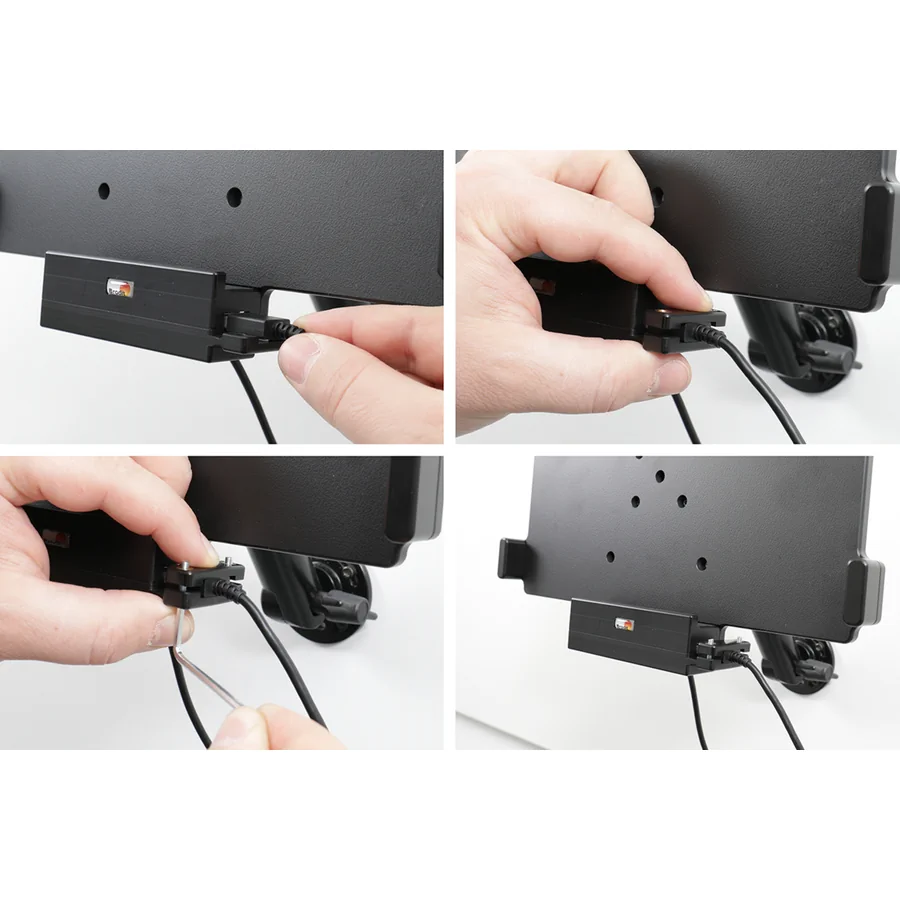 Bild 1 : 712435 : Brodit Halter Aktiv, 12/24V, f�r SAMSUNG Galaxy Tab Active 5 Pro, Horizontal, passt f�r Ger�te mit Original H�lle , Ladung �ber Pogo-Pins, mit USB Host Anschluss!