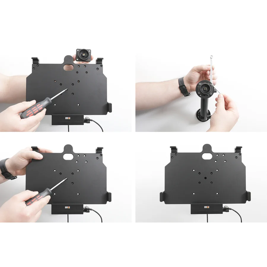 Bild 2 : 712435 : Brodit Halter Aktiv, 12/24V, f�r SAMSUNG Galaxy Tab Active 5 Pro, Horizontal, passt f�r Ger�te mit Original H�lle , Ladung �ber Pogo-Pins, mit USB Host Anschluss!