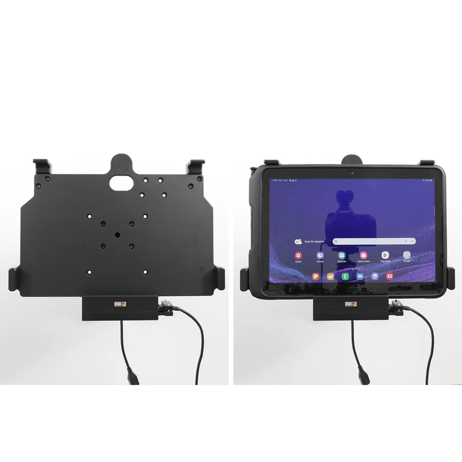 Bild 4 : 712435 : Brodit Halter Aktiv, 12/24V, f�r SAMSUNG Galaxy Tab Active 5 Pro, Horizontal, passt f�r Ger�te mit Original H�lle , Ladung �ber Pogo-Pins, mit USB Host Anschluss!