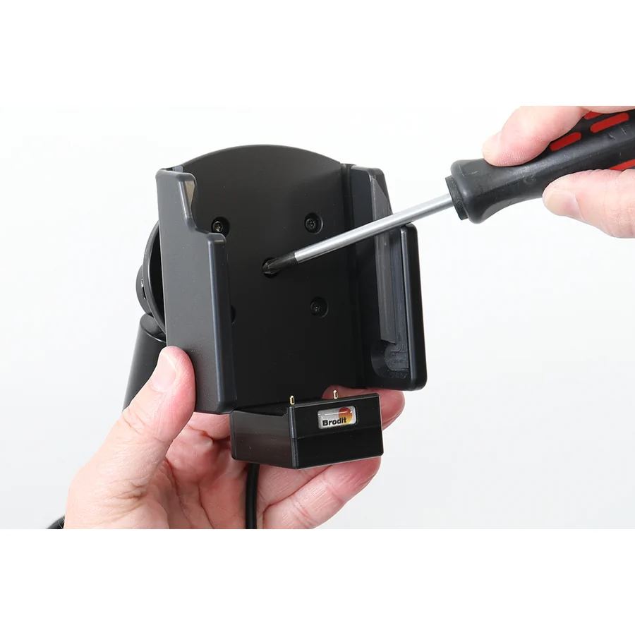 Bild 3 : 712437 : Brodit Halter Aktiv, 12/24V, für CIPHERLAB RS38, für Geräte mit oder ohne Handschlaufe, Ladung über Pogo-Pins