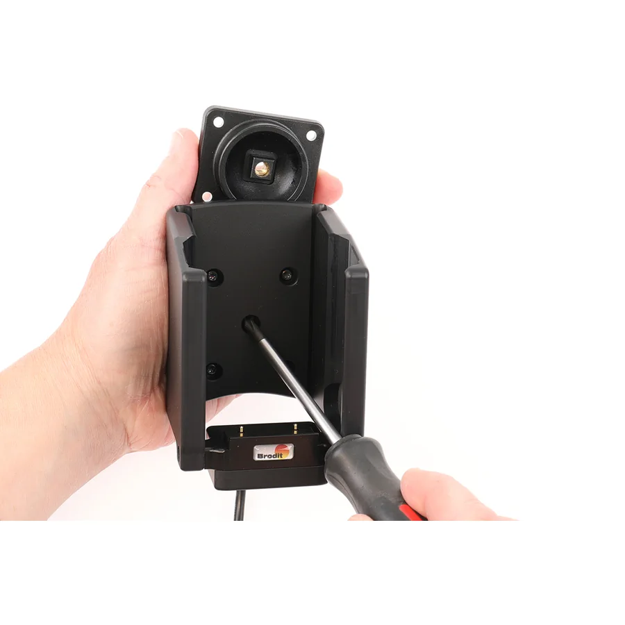 Bild 1 : 712447 : Brodit Halter Aktiv, 12/24V, für HONEYWELL CK62, für Geräte mit Standard oder erweitertem Akku, mit oder ohne Handschlaufe / Pistolengriff, Ladung über Pogo-Pins