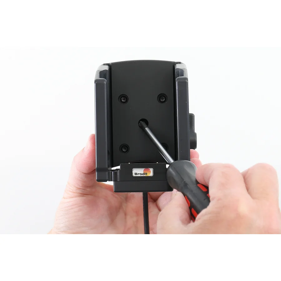 Bild 3 : 712447 : Brodit Halter Aktiv, 12/24V, für HONEYWELL CK62, für Geräte mit Standard oder erweitertem Akku, mit oder ohne Handschlaufe / Pistolengriff, Ladung über Pogo-Pins