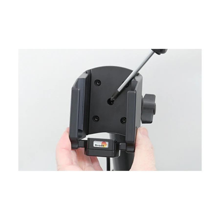 Bild 3 : 713223 : Brodit Halter Aktiv, mit Festanschluss, 12/24V, für CIPHERLAB RK95, passt mit als auch ohne Pistolengriff, Ladung über Pogo-Pins