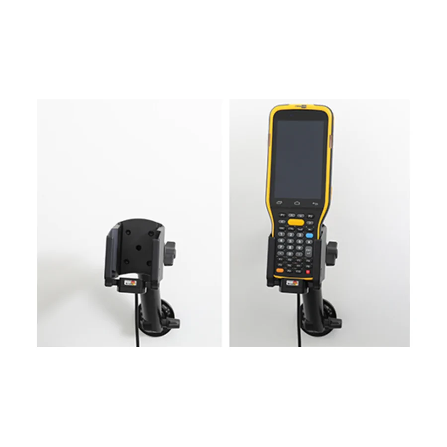Bild 4 : 713223 : Brodit Halter Aktiv, mit Festanschluss, 12/24V, für CIPHERLAB RK95, passt mit als auch ohne Pistolengriff, Ladung über Pogo-Pins