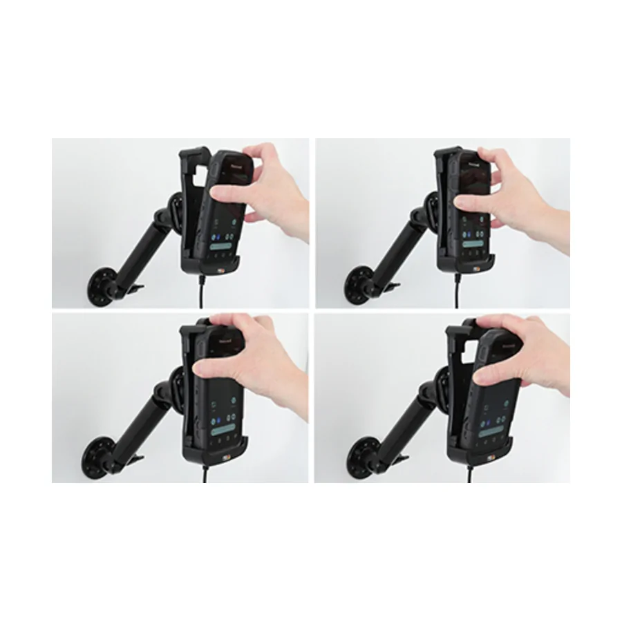 Bild 3 : 713268 : Brodit Halter Aktiv, mit Festanschluss, 12/24V, für HONEYWELL Dolphin CT60XP, für Gerät mit oder ohne Handschlaufe, Ladung über Pogo-Pins