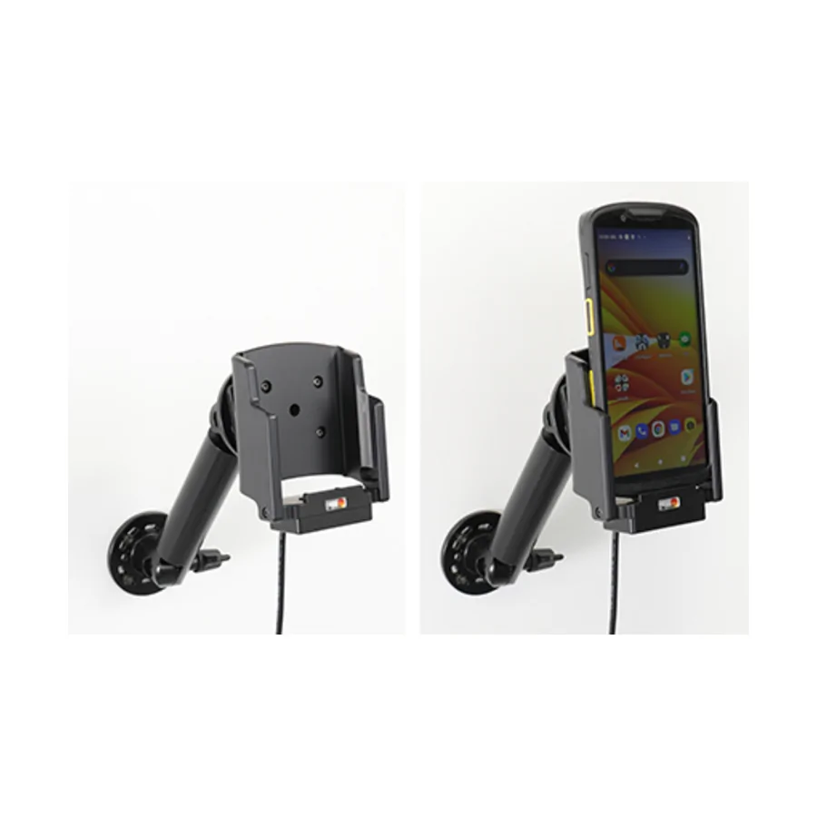 Bild 4 : 713307 : Brodit Halter Aktiv, mit Festanschluss, 12/24V, für ZEBRA TC58, nur für Geräte OHNE Zebra original Rugged Boot!, Ladung über Pogo-Pins
