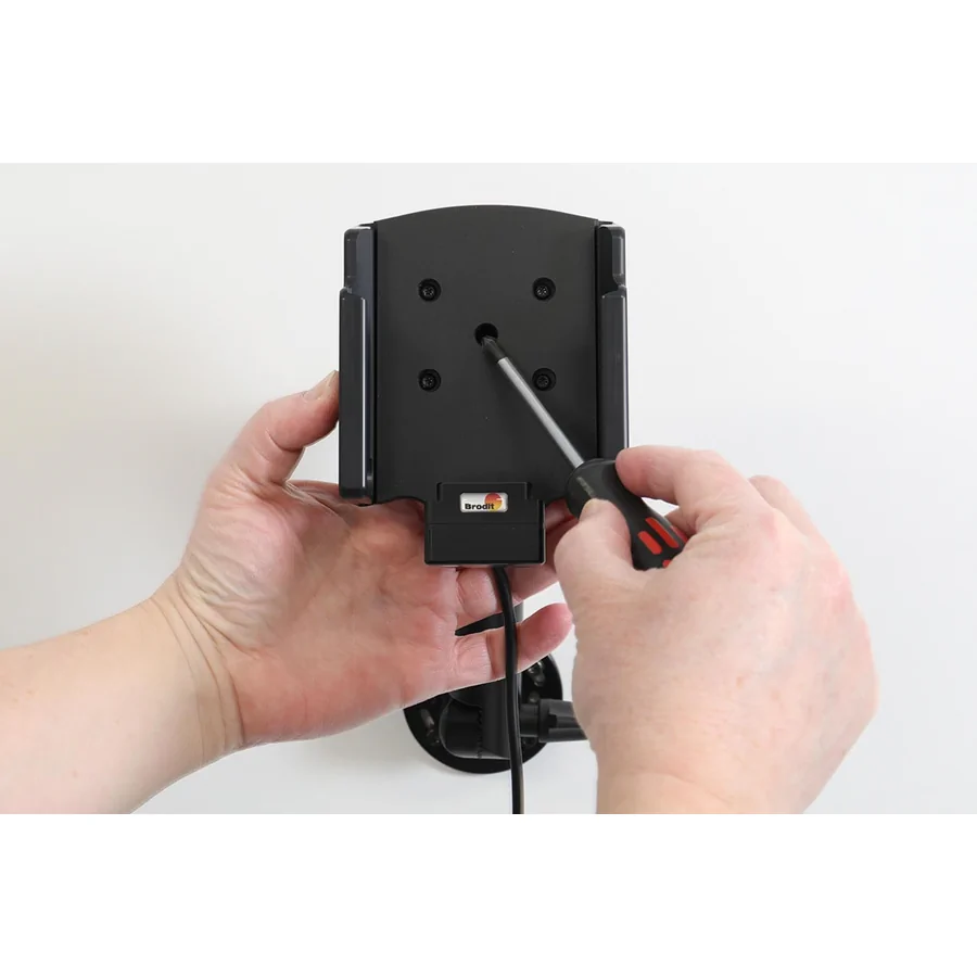 Bild 3 : 713423 : Brodit Halter Aktiv, mit Festanschluss, 12/24V, für DATALOGIC Memor 35, Ladung über Pogo-Pins, nur für Geräte mit Original RUBBER BOOT