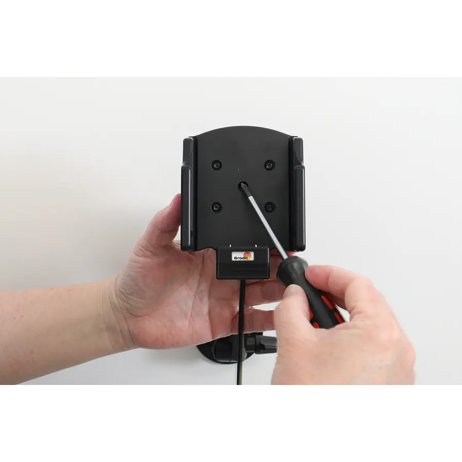 Bild 3 : 713428 : Brodit Halter Aktiv, mit Festanschluss, 12/24V, für POINT MOBILE PM95, Ladung über Pogo-Pins, nur für Geräte ohne Hülle